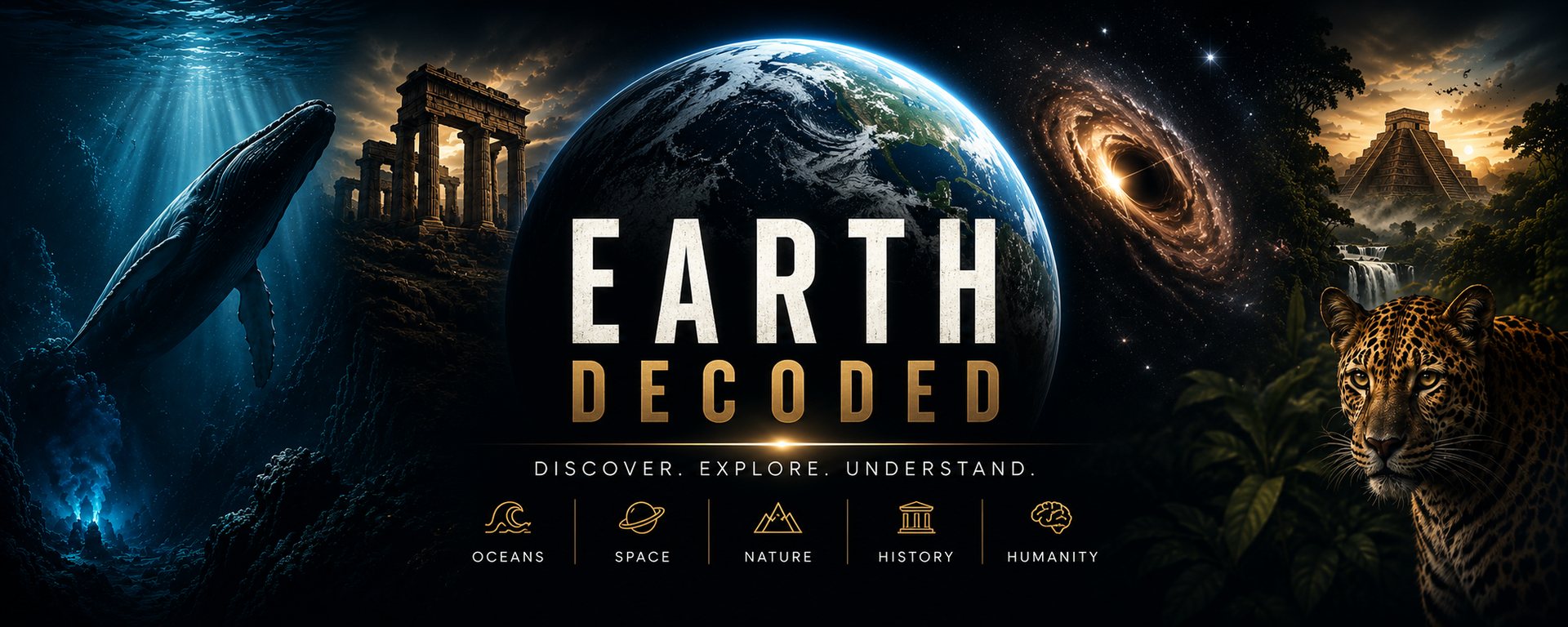 Earth Decoded — Discover. Explore. Understand. Oceans, Space, Nature, History, Humanity.
